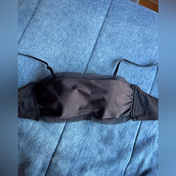 Young Hearts Black Sheer Overlay Bralette - Picture 3 of 9